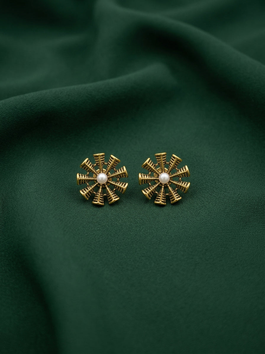 Gold Plated Flower Studs