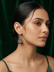 Silver Plated Oxidized Fancy Jhumki