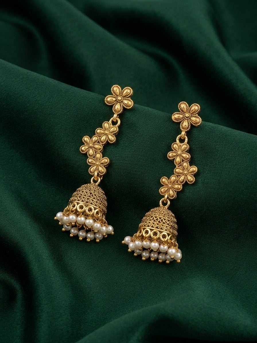 Gold Plated Indo-Western Jhumka
