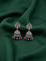 Silver Plated Oxidized Ethnic Jhumka