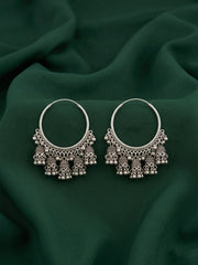 Silver Plated Oxidized Balli Earrings