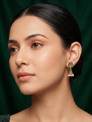 Gold Oxidized Indo-Western Jhumki