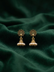 Gold Oxidized Indo-Western Jhumki