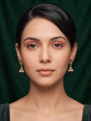 Gold Oxidized Indo-Western Jhumki
