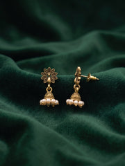 Gold Oxidized Indo-Western Jhumki