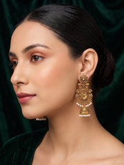 Gold Plated Beaded Earrings For Women