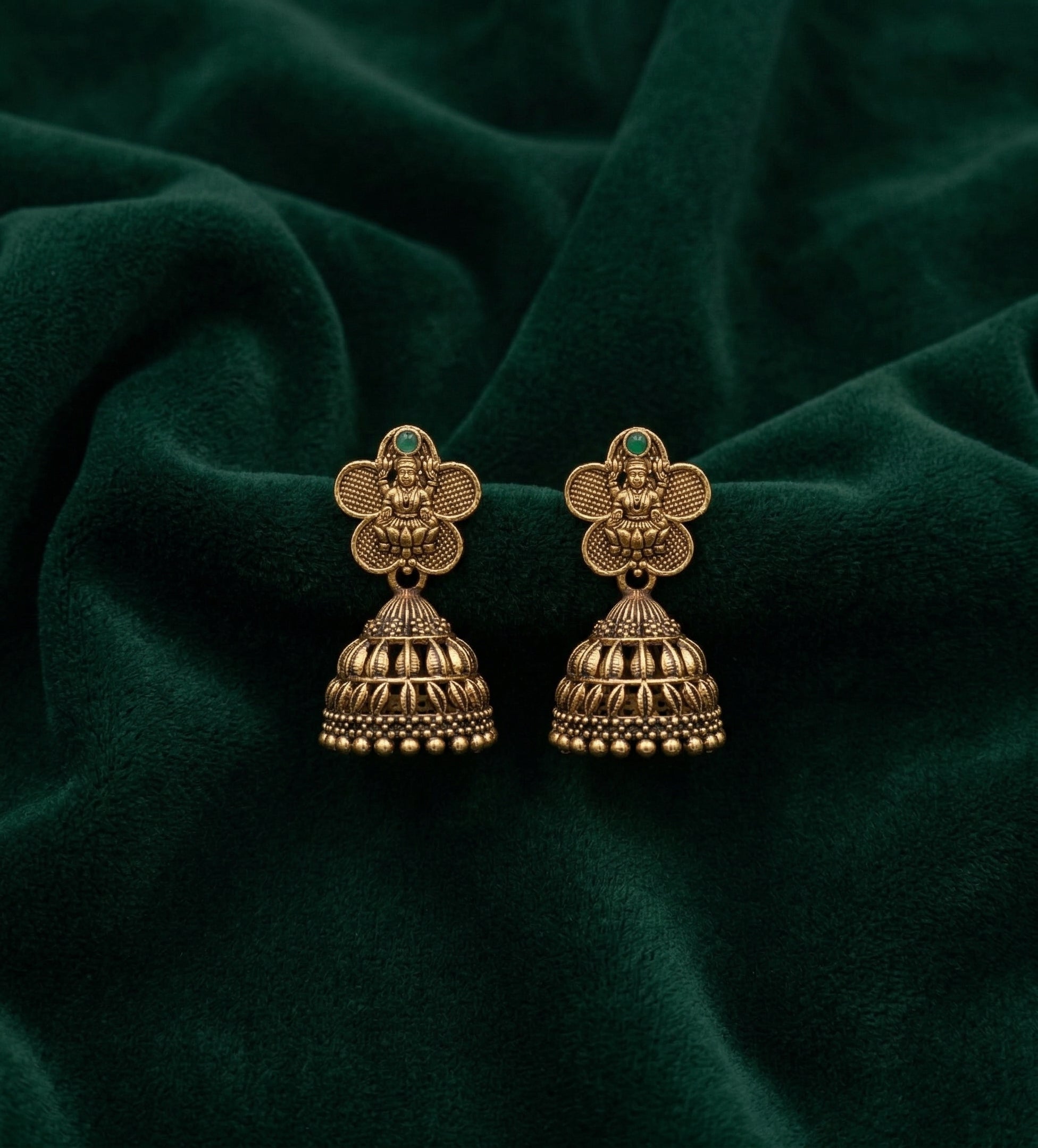 Gold Oxidized Fancy Jhumki