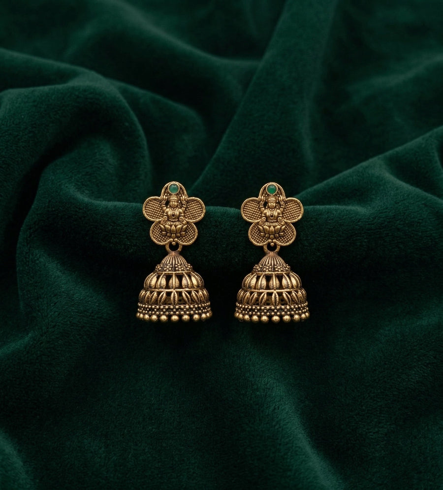Gold Oxidized Fancy Jhumki