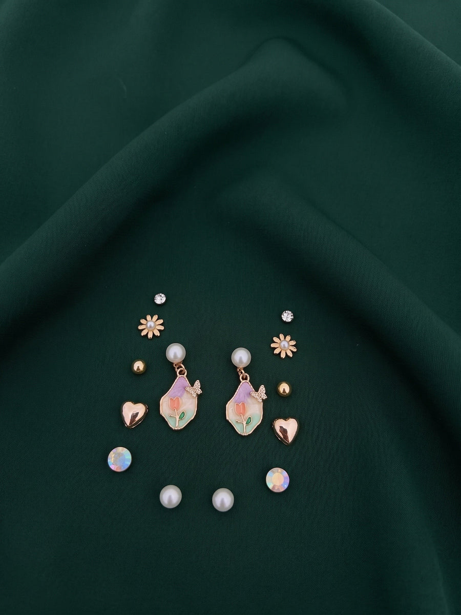 Pack Of 7 Unique-Design Mini Studs For Women