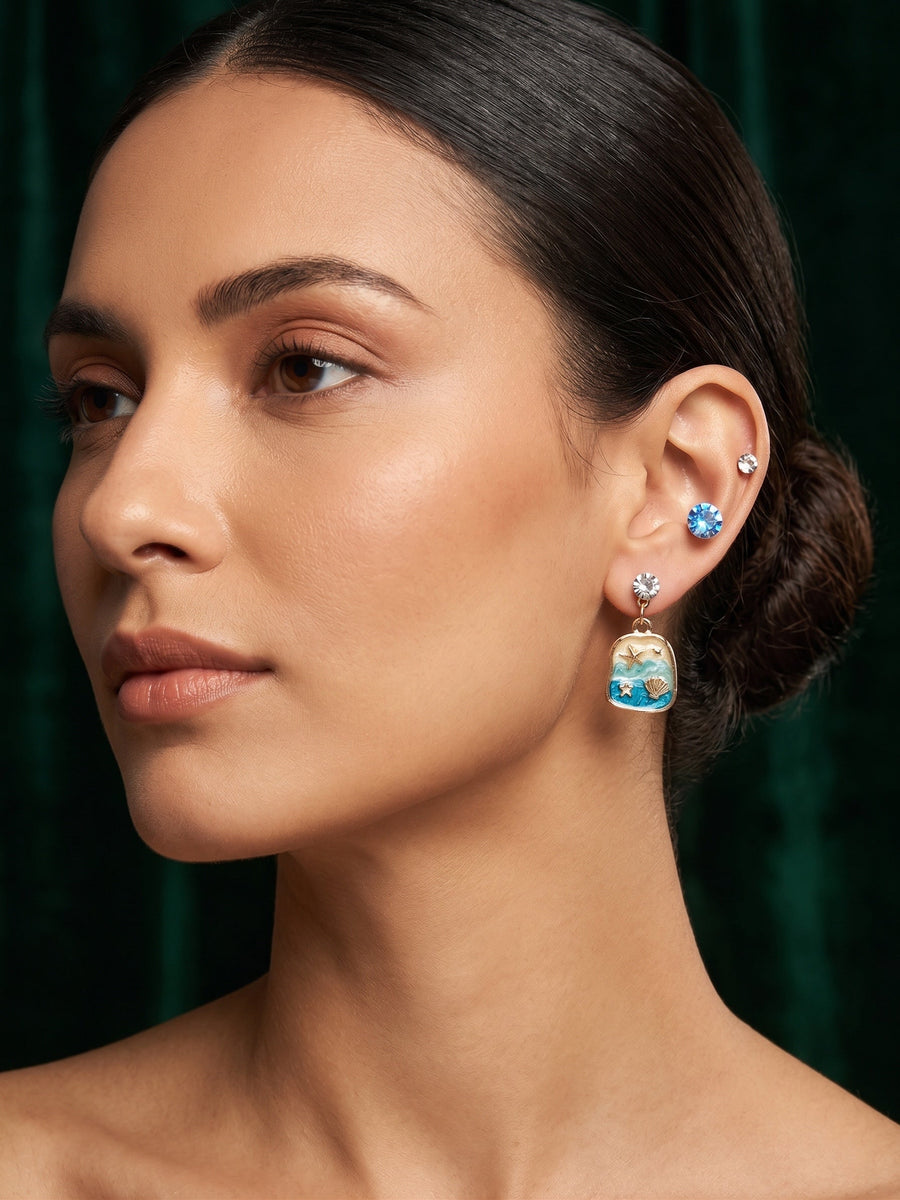 Pack Of 7 Unique-Design Mini Studs For Women