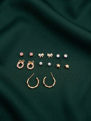 Pack Of 7 Unique-Design Mini Studs For Women