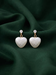 Beautiful White heart Earrings For Women