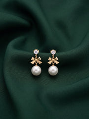 Gold Toned Pearls Earrings