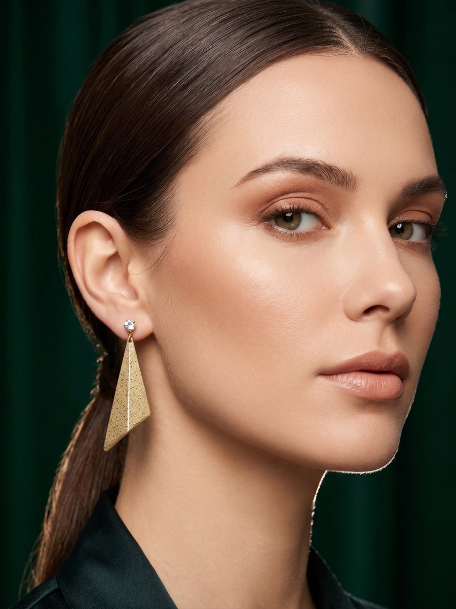 Gold Plated Contemporery Earrings