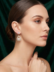 Rose Gold Plated Fancy Diamond Earrings