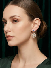 Gold Plated Fancy Beaded Earrings