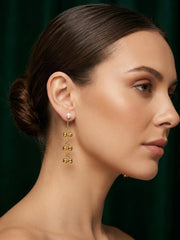 Gold Plated Tassels Drop Earrings