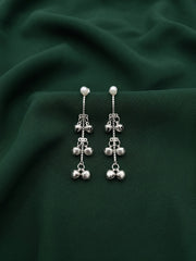 Silver Plated Tassels Drop Earrings