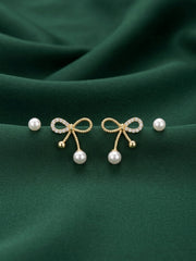 Set Of 2 Gold Plated Mini Studs