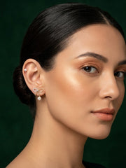 Set Of 2 Gold Plated Mini Studs