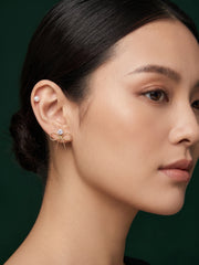 Set Of 2 Gold Plated Mini Studs
