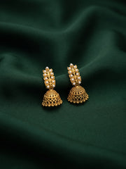 Gold Plated Fancy Beaded Jhumka
