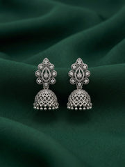 Silver Plated Oxidized Fancy Jhumka