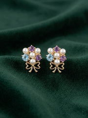 Gold Plated Fancy Beaded Studs