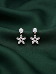 Silver Plated Diamond Earrings