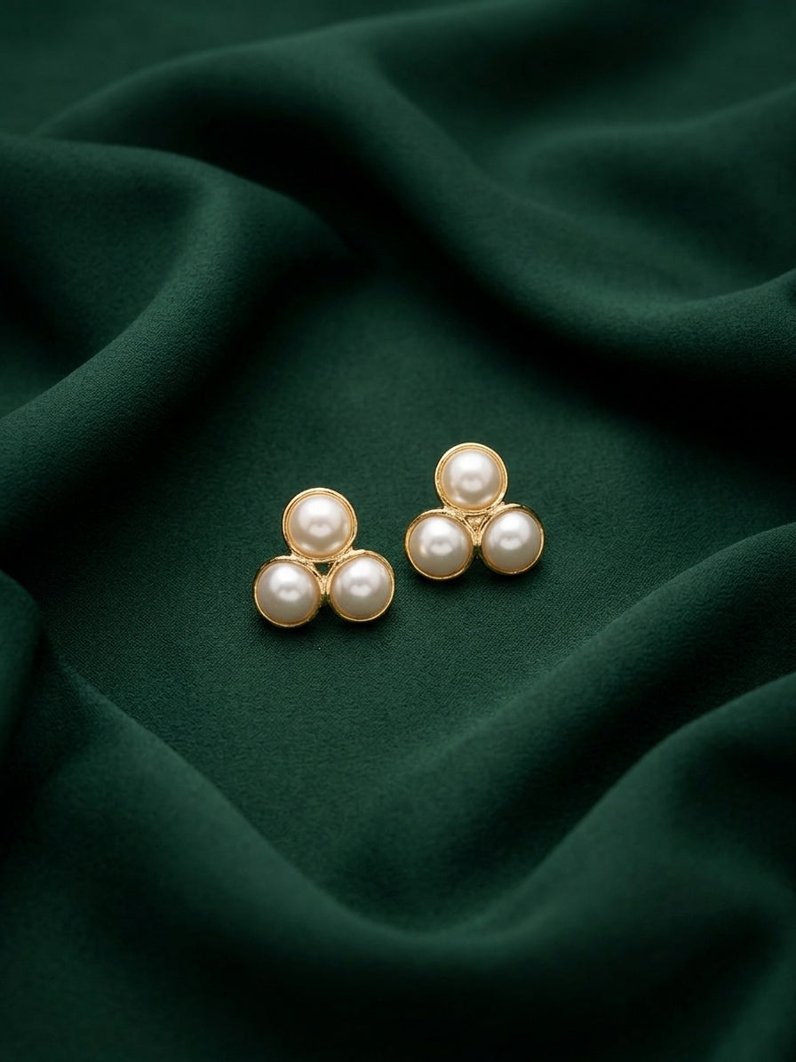 Gold Plated Fancy Beaded Studs