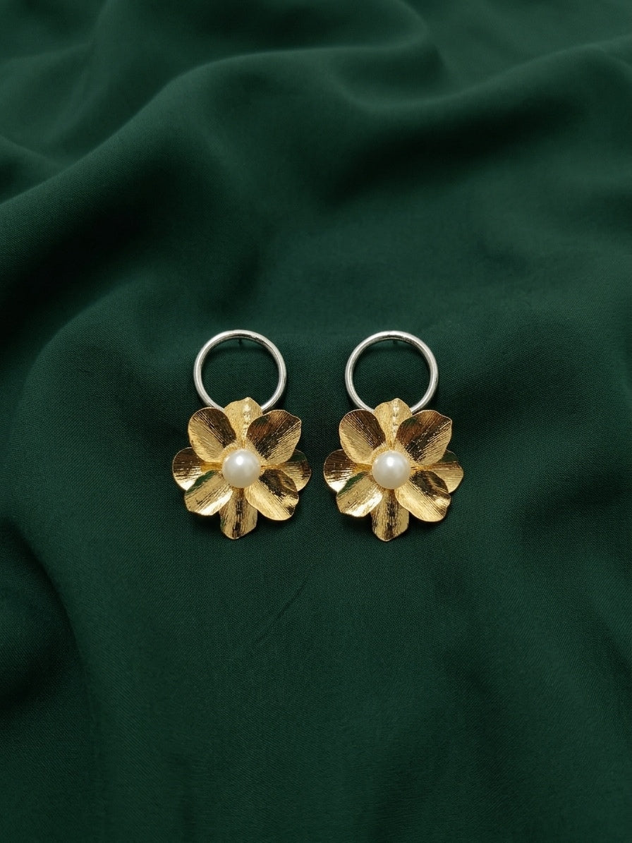 Gold Plated Contemporery Earrings
