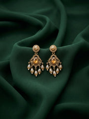 Gold Plated Fancy Beaded Earrings