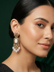 Gold Plated Fancy Beaded Earrings
