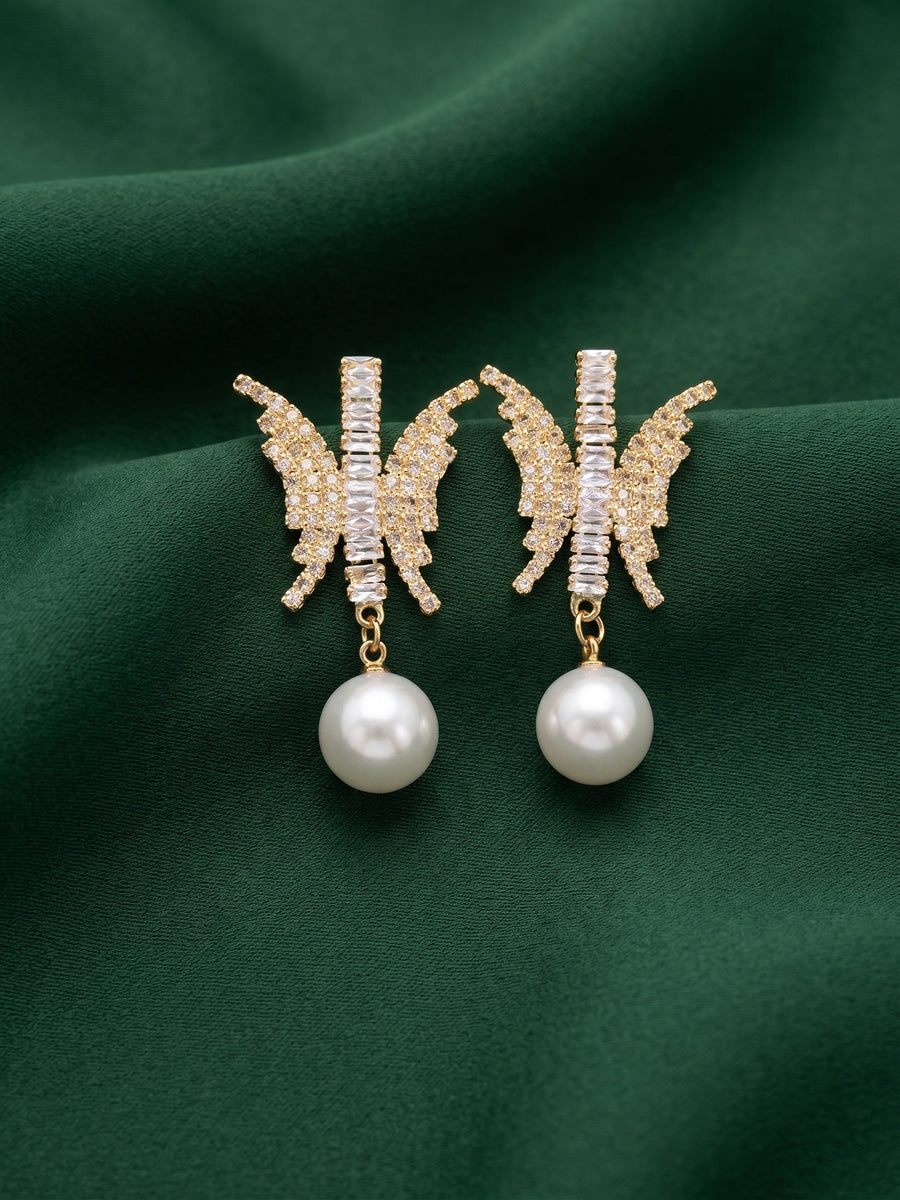 Gold Plated Butterfly Earrings