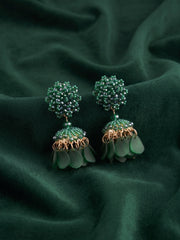 Beautiful Green Fancy Beaded Jhumka