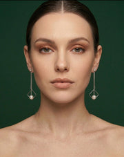 Silver Plated Minimal Tassels Earrings
