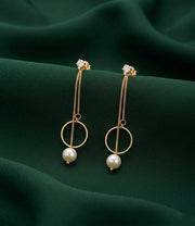 Gold Plated Minimal Tassels Earrings