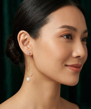 Gold Plated Minimal Tassels Earrings