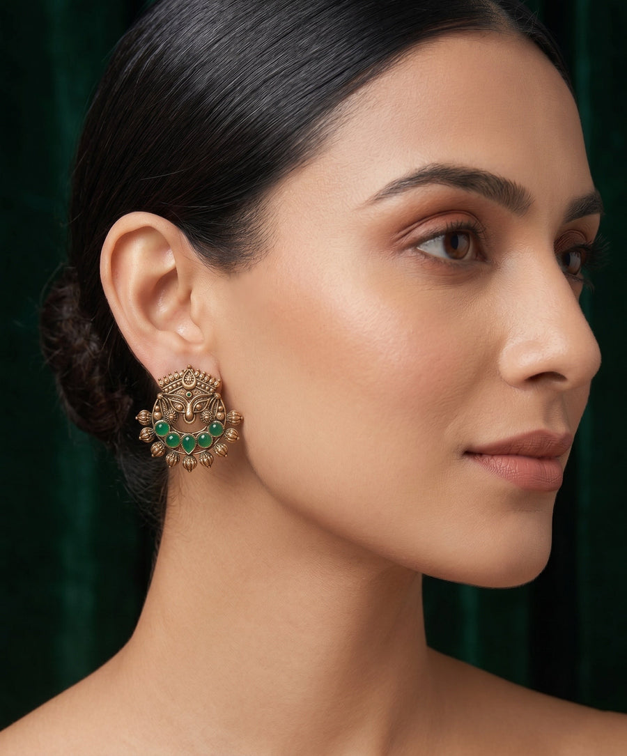 Women Gold-Toned Ethnic Style Studs