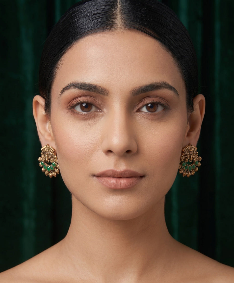 Women Gold-Toned Ethnic Style Studs