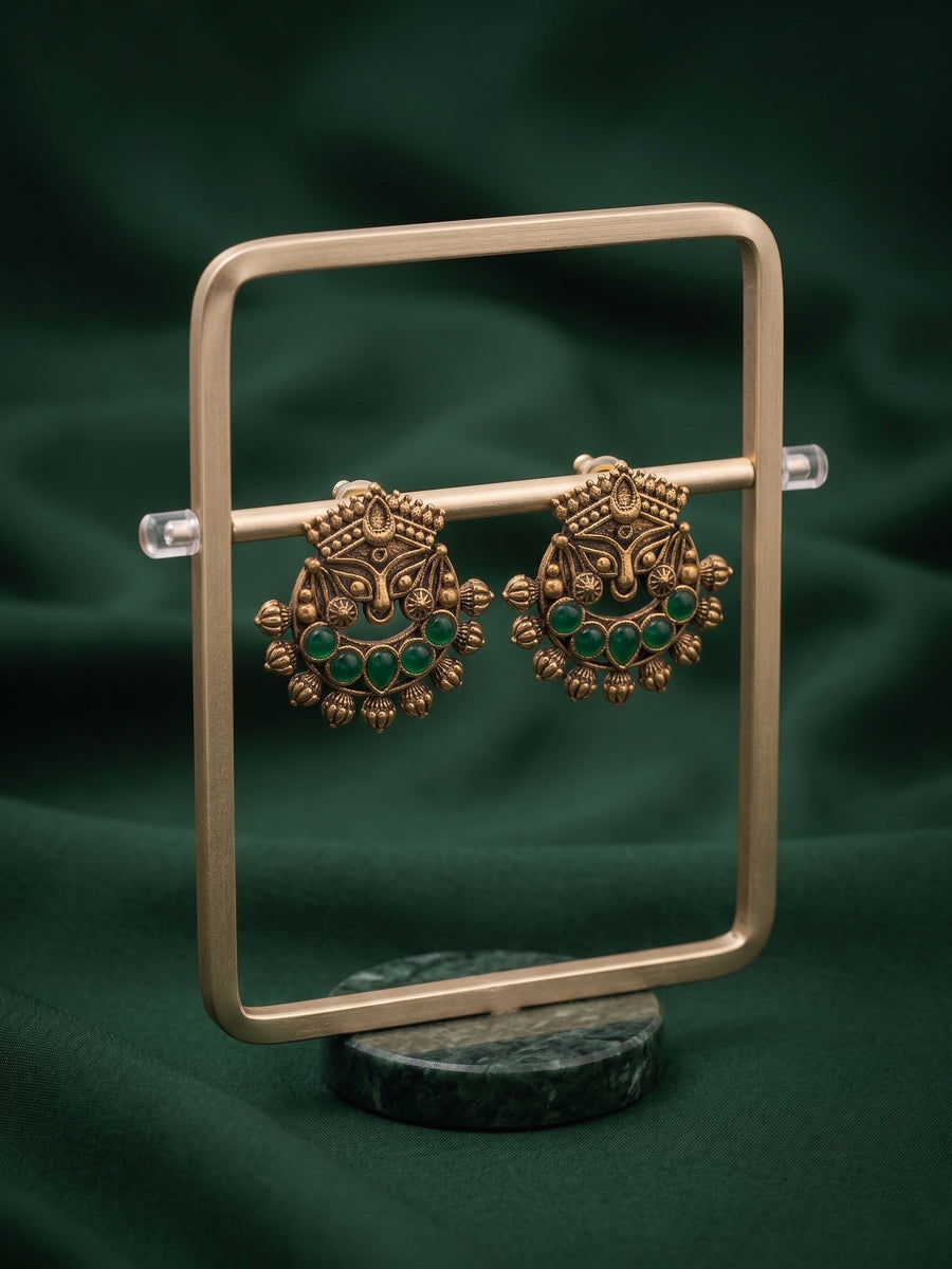 Women Gold-Toned Ethnic Style Studs