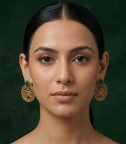 Women Gold-Toned Traditional Ethnic Contemporary Drop Earrings