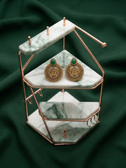 Women Gold-Toned Traditional Ethnic Contemporary Drop Earrings