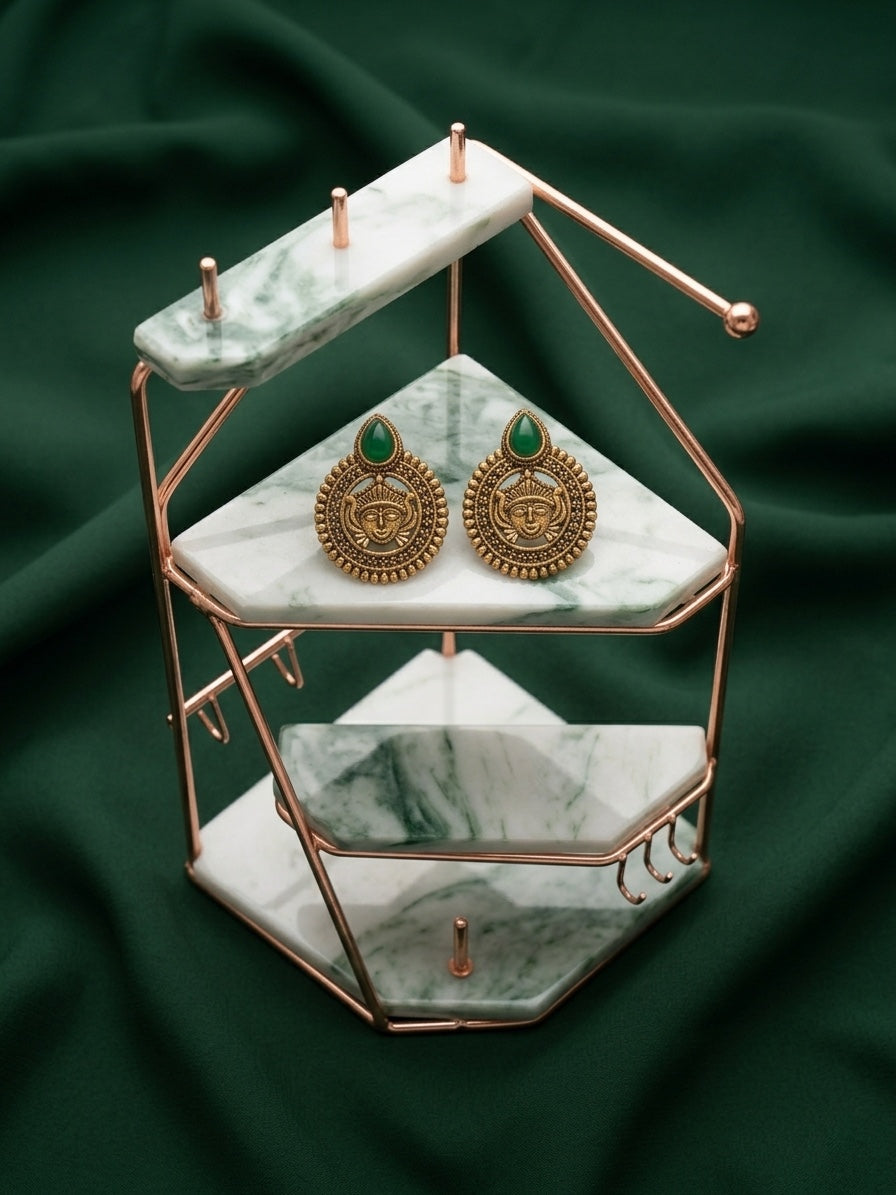 Women Gold-Toned Traditional Ethnic Contemporary Drop Earrings