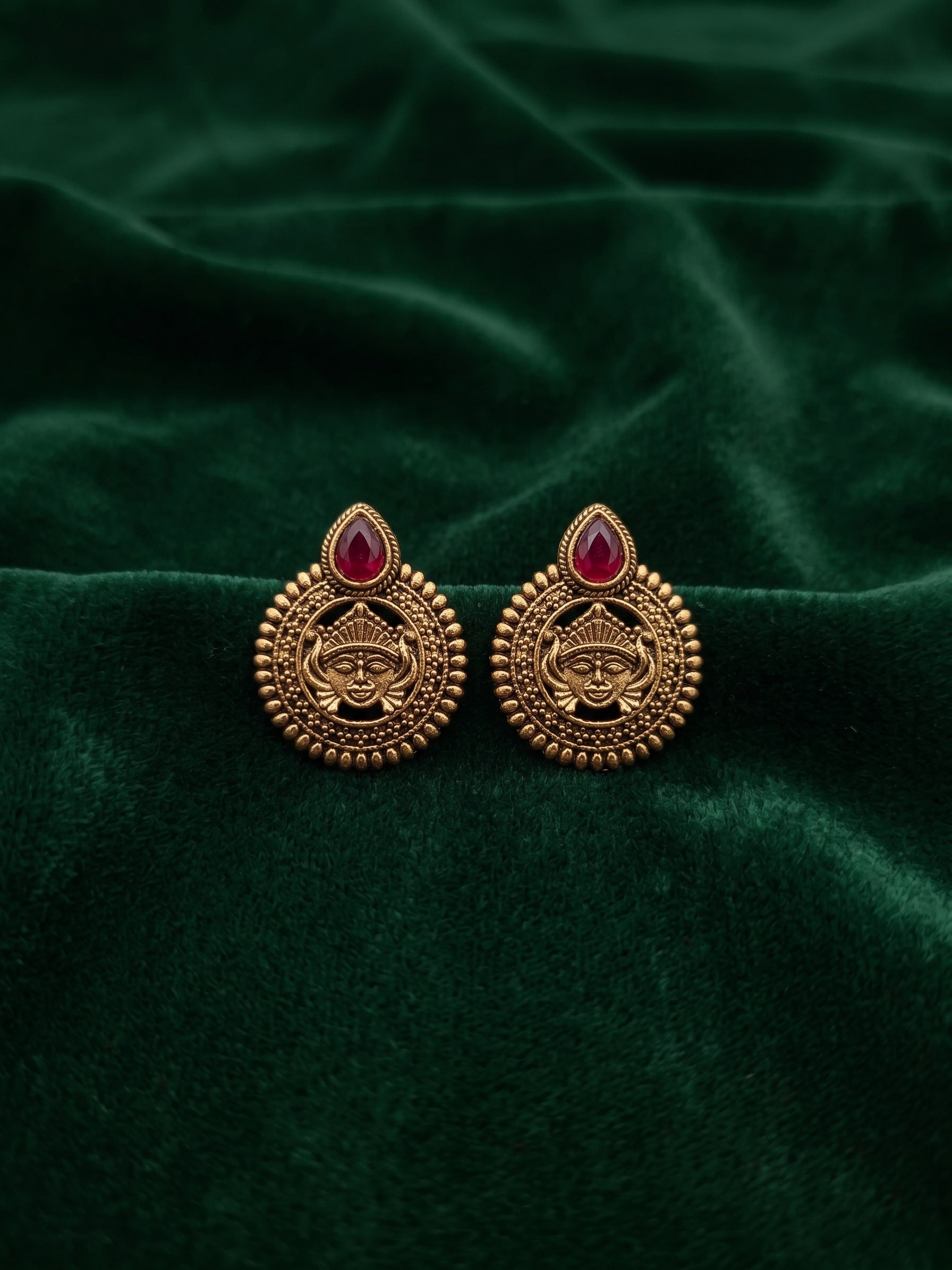 Women Gold-Toned Traditional Ethnic Contemporary Drop Earrings