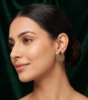 Women Gold-Toned Traditional Ethnic Contemporary Drop Earrings