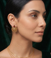 Women Gold-Toned Traditional Ethnic Contemporary Drop Earrings