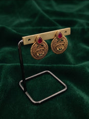 Women Gold-Toned Traditional Ethnic Contemporary Drop Earrings