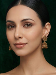 Women Gold Plated Ethnic Jhumkas