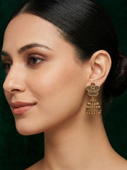 Women Gold Plated Ethnic Jhumkas
